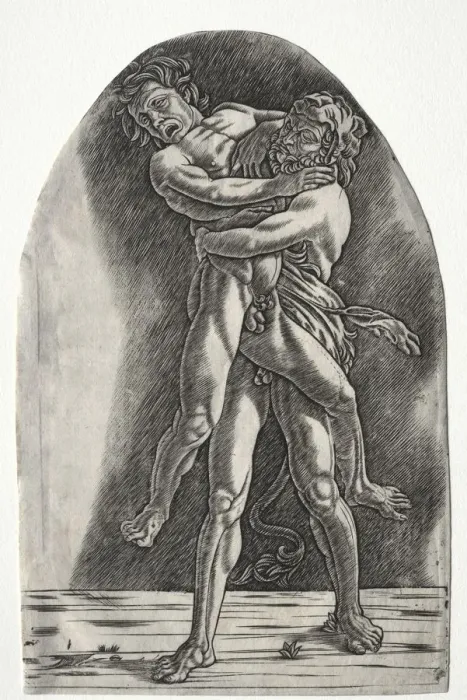 Framed Print : Hercules and Antaeus, c. 1510. Creator: Master of the Year 1515 (Italian); Agostino Busti (Italian Framed Print : Hercules and Antaeus, c. 1510. Creator: Master of the Year 1515 (Italian); Agostino Busti (Italian