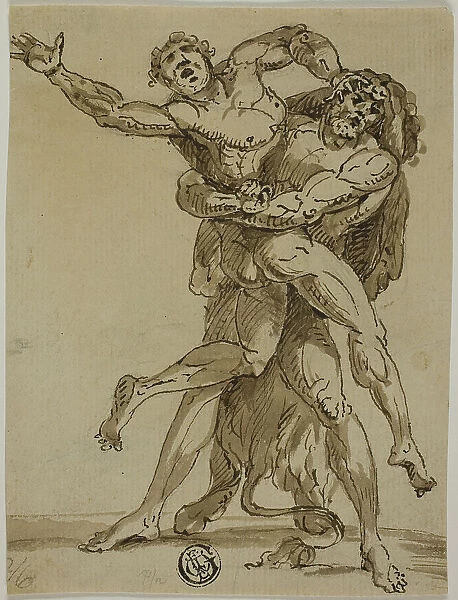 Hercules and Antaeus, n.d. Creator: Unknown