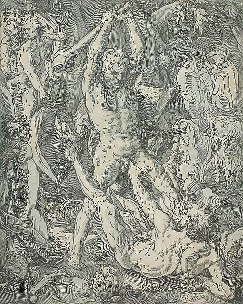Hercules and Cacus, 1588. Creator: Hendrik Goltzius