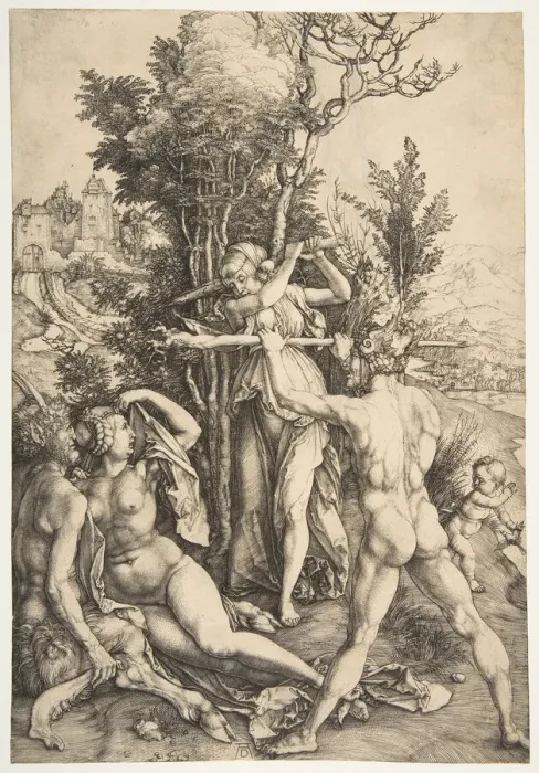 Framed Print : Hercules at the Crossroad, ca. 1498. Creator: Albrecht Durer Framed Print : Hercules at the Crossroad, ca. 1498. Creator: Albrecht Durer