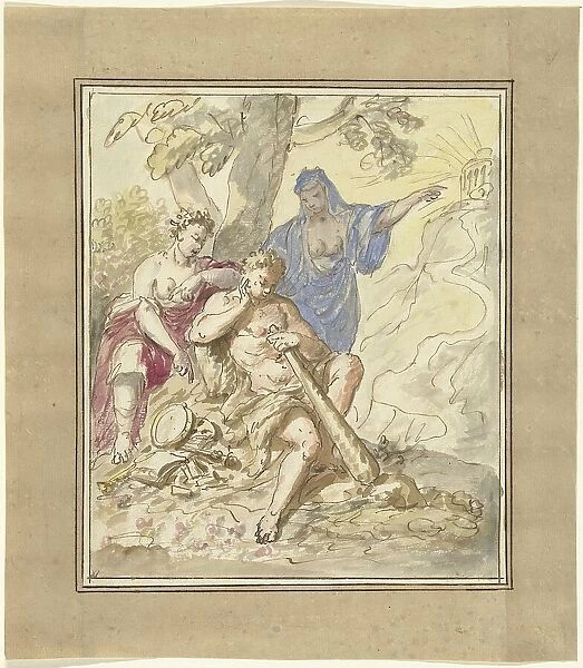 Hercules at the crossroads, 1677-1755. Creator: Elias van Nijmegen