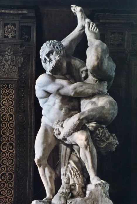 Framed Print : Hercules and Diomede, c mid 16th century (?). Artist: Vicenzo di Raffaello de Rossi Framed Print : Hercules and Diomede, c mid 16th century (?). Artist: Vicenzo di Raffaello de Rossi
