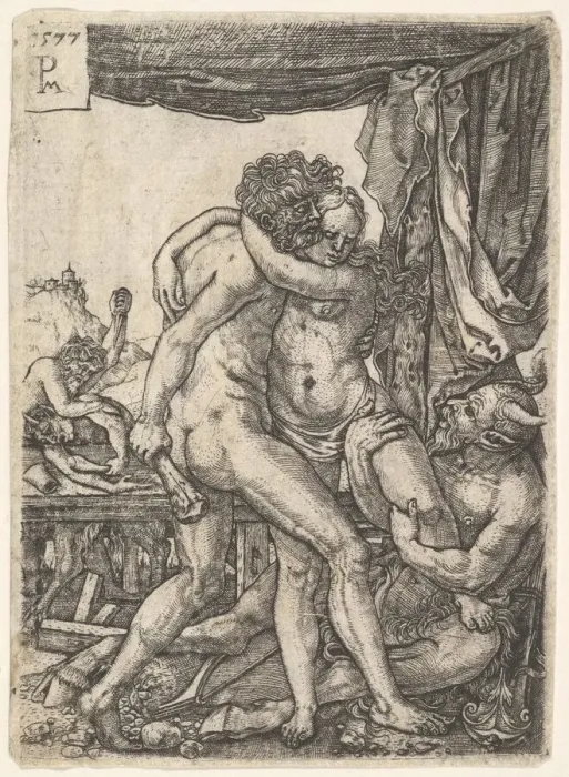Framed Print : Hercules Fighting the Centaurs, 1577. Creator: Master PM Framed Print : Hercules Fighting the Centaurs, 1577. Creator: Master PM