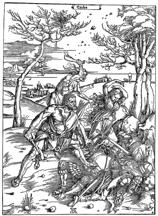 Framed Print : Hercules Killing the Molionides, c1496-1498, (1936). Artist: Albrecht Durer Framed Print : Hercules Killing the Molionides, c1496-1498, (1936). Artist: Albrecht Durer