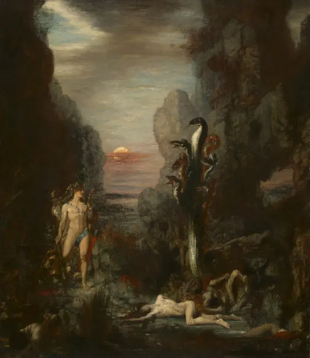 Framed Print : Hercules and the Lernaean Hydra, 1875  /  76. Creator: Gustave Moreau