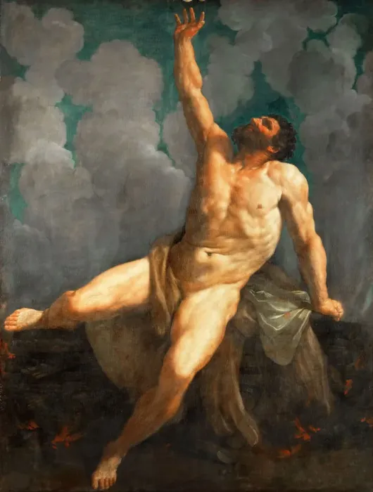 Framed Print : Hercules on the pyre, 1620-1621. Creator: Reni, Guido (1575-1642) Framed Print : Hercules on the pyre, 1620-1621. Creator: Reni, Guido (1575-1642)