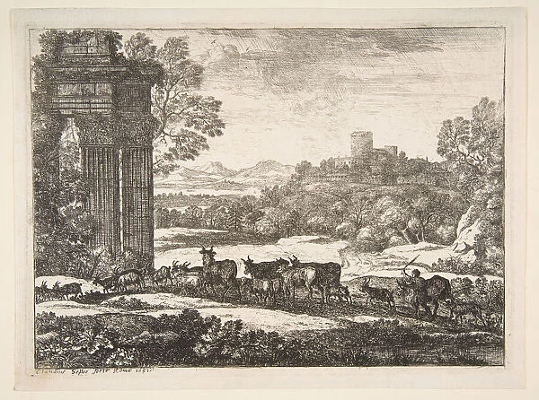 The Herd Returning in Stormy Weather, 1651. Creator: Claude Lorrain
