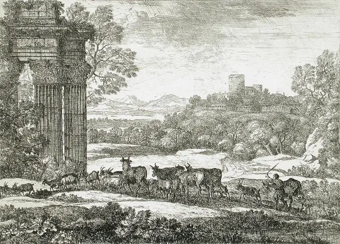 Framed Print : The Herd Returning in Stormy Weather, between c1650 and c1651. Creator: Claude Lorrain Framed Print : The Herd Returning in Stormy Weather, between c1650 and c1651. Creator: Claude Lorrain