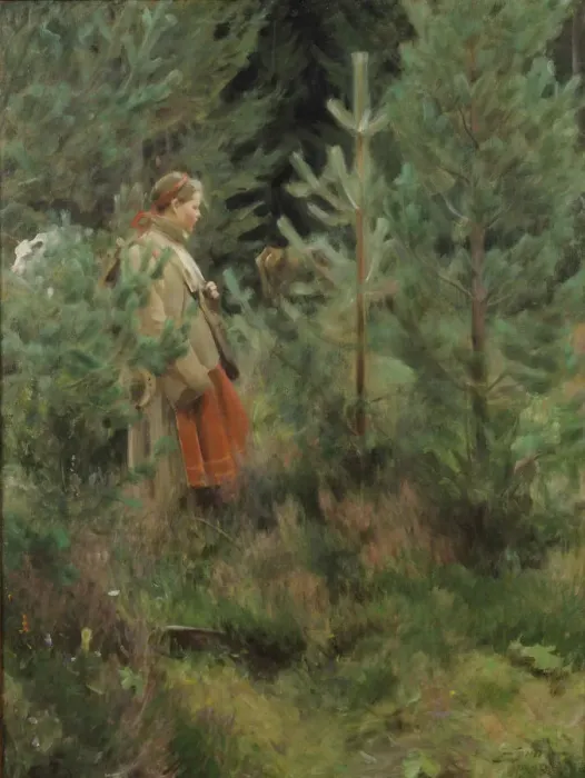 Framed Print : Herdsmaid (Vallkulla), 1908 Framed Print : Herdsmaid (Vallkulla), 1908