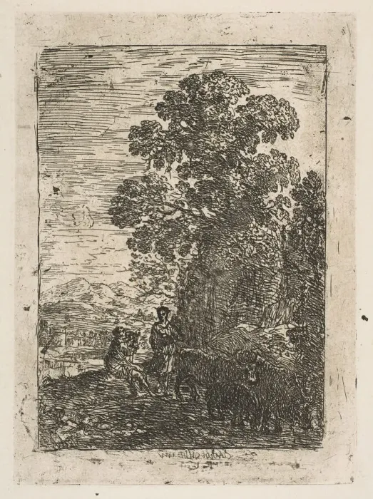 Framed Print : The Herdsman and the Shepherdess, ca. 1630. Creator: Claude Lorrain Framed Print : The Herdsman and the Shepherdess, ca. 1630. Creator: Claude Lorrain