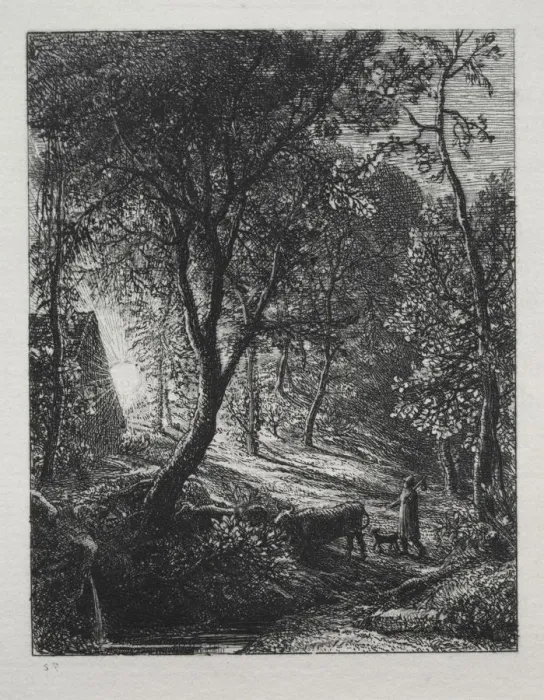 Framed Print : The Herdsmans Cottage, 1850. Creator: Samuel Palmer (British, 1805-1881) Framed Print : The Herdsmans Cottage, 1850. Creator: Samuel Palmer (British, 1805-1881)