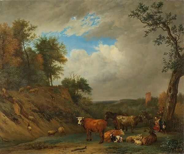 Herdsmen with their cattle, 1651. Creator: Unknown