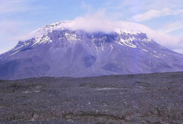 Herdubreid with old lava, Iceland 20th century. Artist: CM Dixon