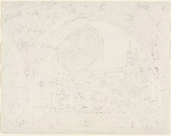Hereford Cathedral, c. 1793. Creator: Joseph Mallord William Turner (British, 1775-1851)