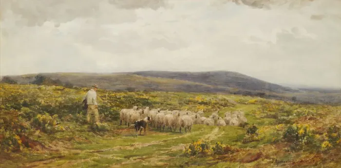 Framed Print : A Herefordshire Common, 1860-1900. Creator: James Aumonier Framed Print : A Herefordshire Common, 1860-1900. Creator: James Aumonier