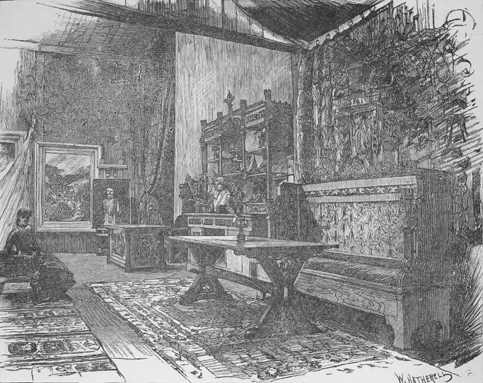 Framed Print : Herkomers Studio, 1890. Artist: William Hatherell Framed Print : Herkomers Studio, 1890. Artist: William Hatherell