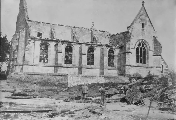 Framed Print : Herleville, 1916. Creator: Bain News Service Framed Print : Herleville, 1916. Creator: Bain News Service