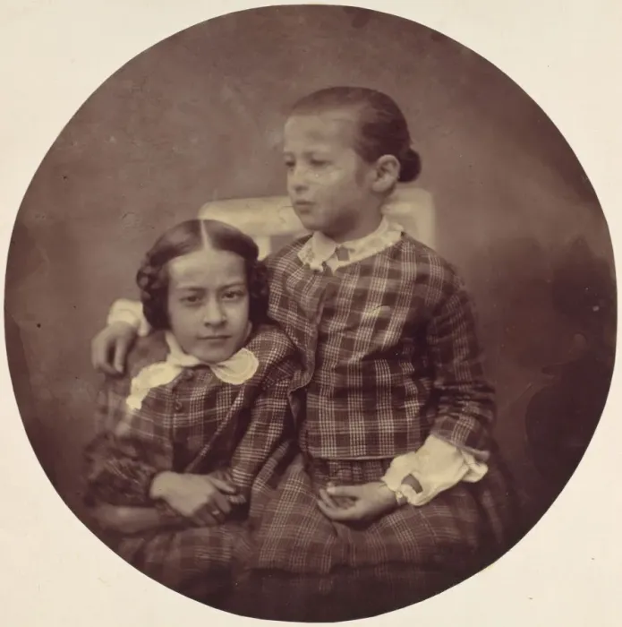 Framed Print : Hermine and Marie Antoine, 1850s-60s. Creator: Franz Antoine Framed Print : Hermine and Marie Antoine, 1850s-60s. Creator: Franz Antoine