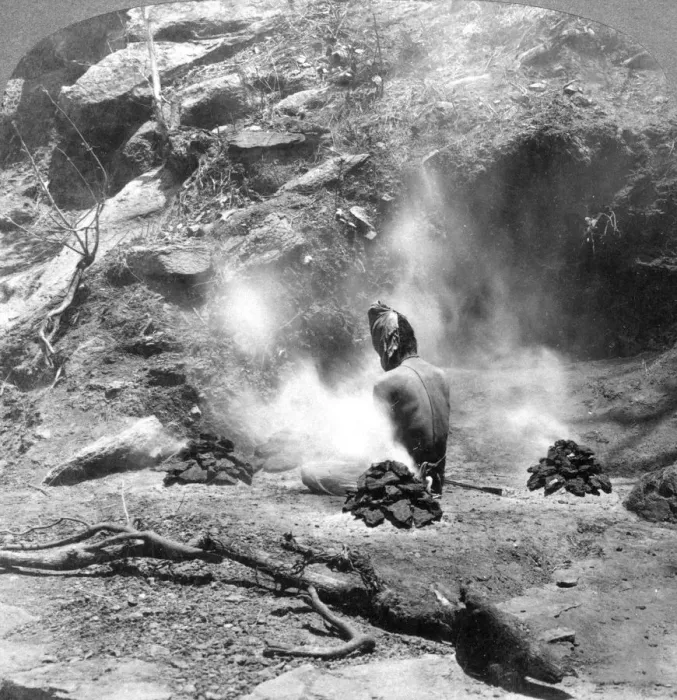 Framed Print : A hermit doing penence at Gem Lake, Mount Abu, India, 1903. Artist: Underwood & Underwood Framed Print : A hermit doing penence at Gem Lake, Mount Abu, India, 1903. Artist: Underwood & Underwood