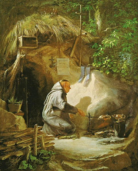 Hermit, Roasting a Chicken, 1841