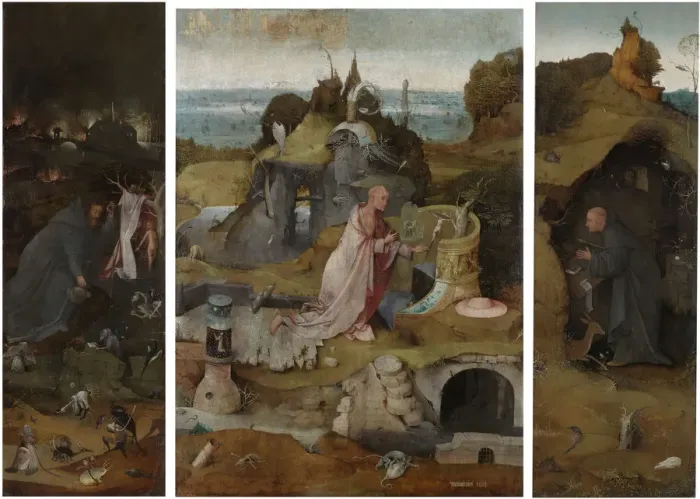 Framed Print : The Hermit Saints Triptych Framed Print : The Hermit Saints Triptych