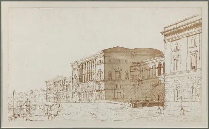 Framed Print : The Hermitage Theatre in Saint Petersburg