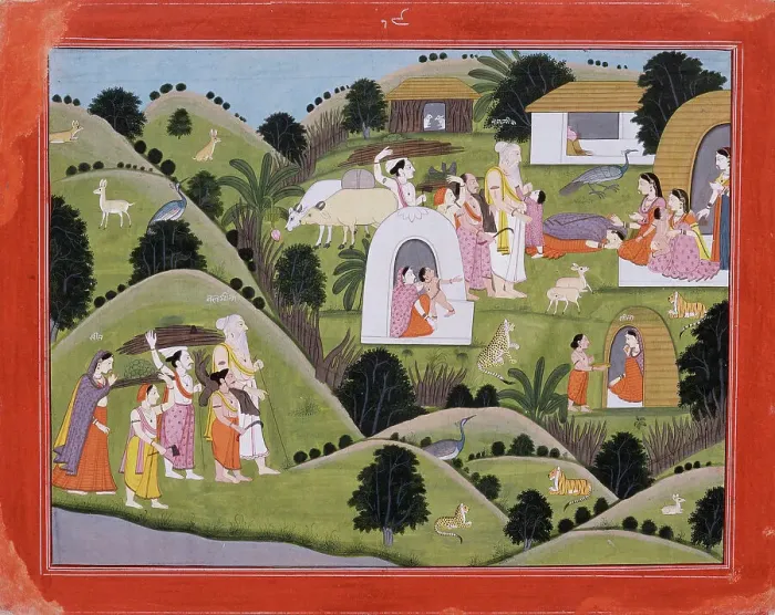 Framed Print : Hermitage of Valmiki, Folio from the Nadaun Ramayana (Adventures of Rama), c1820. Creator: Unknown. Hermitage of Valmiki, Folio from the Nadaun Ramayana (Adventures of Rama), c1820. Creator: Unknown Framed Print : Hermitage of Valmiki, Folio from the Nadaun Ramayana (Adventures of Rama), c1820. Creator: Unknown. Hermitage of Valmiki, Folio from the Nadaun Ramayana (Adventures of Rama), c1820. Creator: Unknown