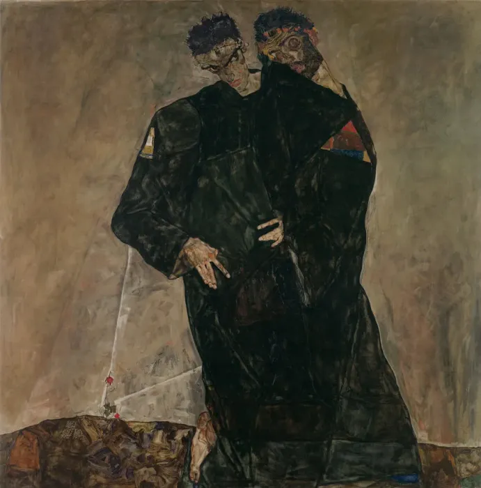 Framed Print : The Hermits, 1912. Artist: Schiele, Egon (1890?1918) Framed Print : The Hermits, 1912. Artist: Schiele, Egon (1890?1918)