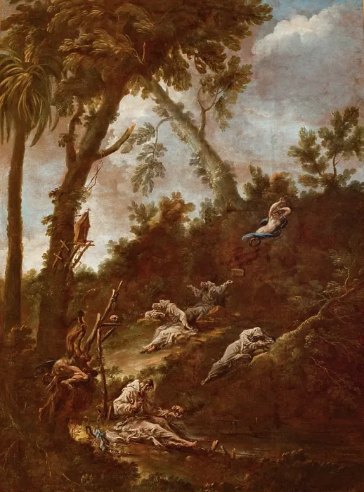 Framed Print : Hermits (Anachorets), between 1712-1715. Creator: Alessandro Magnasco Framed Print : Hermits (Anachorets), between 1712-1715. Creator: Alessandro Magnasco
