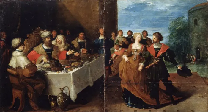 Framed Print : Herods Feast, 17th century. Artist: Frans Francken II Framed Print : Herods Feast, 17th century. Artist: Frans Francken II