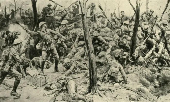Framed Print : Heroes of Delville Wood, First World War, 1916, (c1920). Creator: Unknown Framed Print : Heroes of Delville Wood, First World War, 1916, (c1920). Creator: Unknown