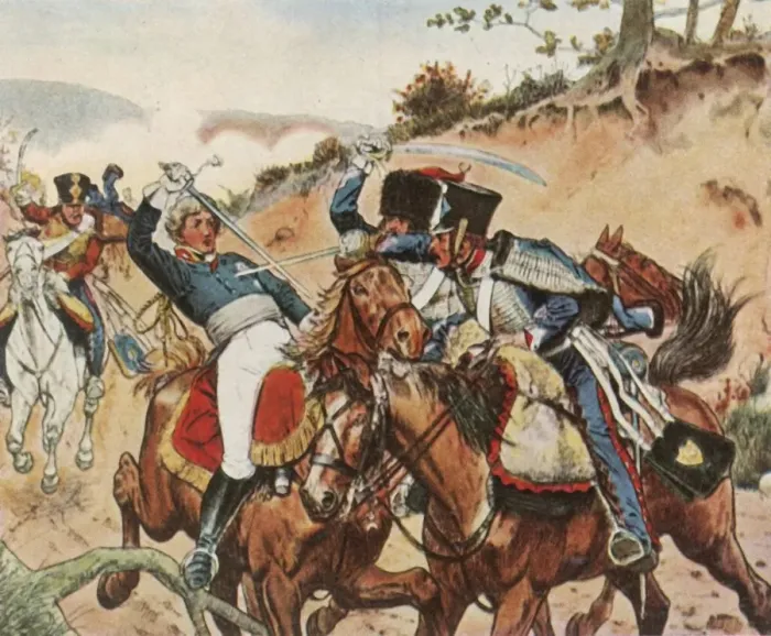 Framed Print : Heroic death of Prince Louis Ferdinand of Prussia at Saalfeld, 10 October 1806, (1936) Framed Print : Heroic death of Prince Louis Ferdinand of Prussia at Saalfeld, 10 October 1806, (1936)