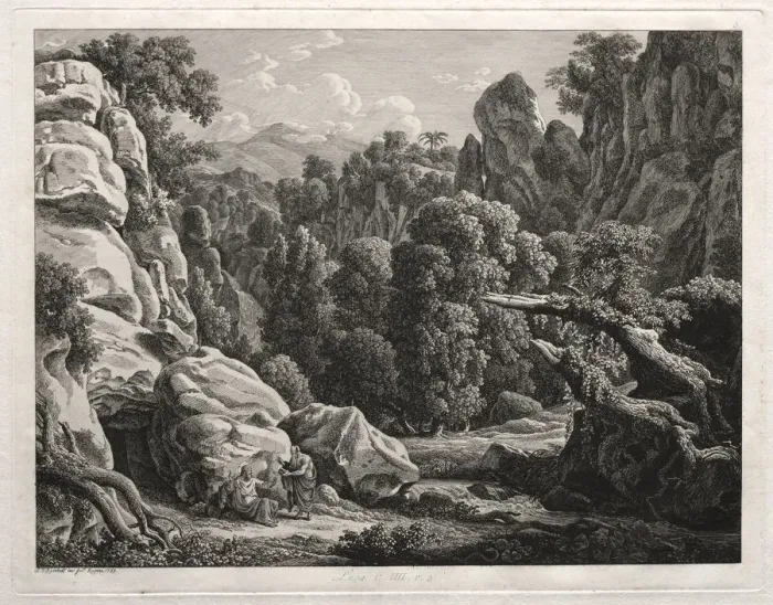 Framed Print : Heroic Landscape: Landscape with the Temptation of Christ, 1799 Framed Print : Heroic Landscape: Landscape with the Temptation of Christ, 1799