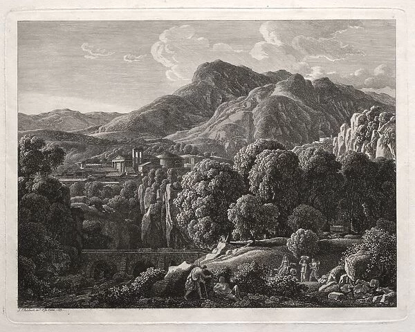 Heroic Landscape: Landscape with Town and River, 1799. Creator: Johann Christian Reinhart (German