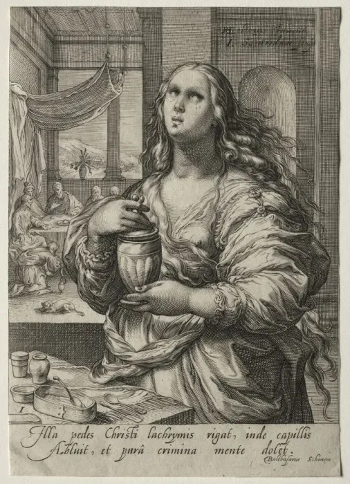 Framed Print : Heroines of the New Testament: Mary Magdalen. Creator: Jan Saenredam (Dutch, 1565-1607) Framed Print : Heroines of the New Testament: Mary Magdalen. Creator: Jan Saenredam (Dutch, 1565-1607)