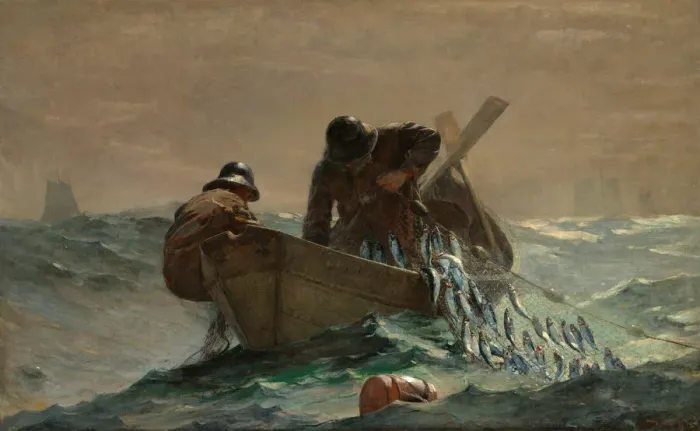 Framed Print : The Herring Net, 1885. Creator: Winslow Homer Framed Print : The Herring Net, 1885. Creator: Winslow Homer