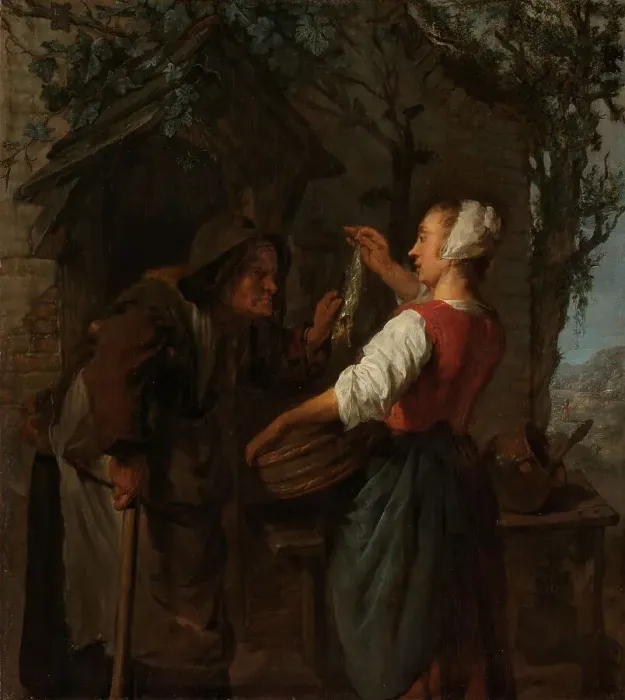 Framed Print : The Herring-Seller, c.1661-c.1662. Creator: Gabriel Metsu Framed Print : The Herring-Seller, c.1661-c.1662. Creator: Gabriel Metsu