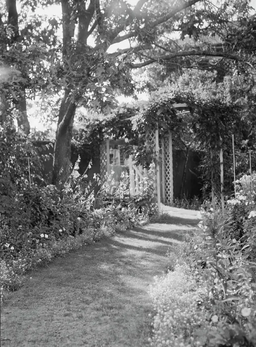 Framed Print : Herter, Albert, garden, between 1932 and 1942. Creator: Arnold Genthe Framed Print : Herter, Albert, garden, between 1932 and 1942. Creator: Arnold Genthe