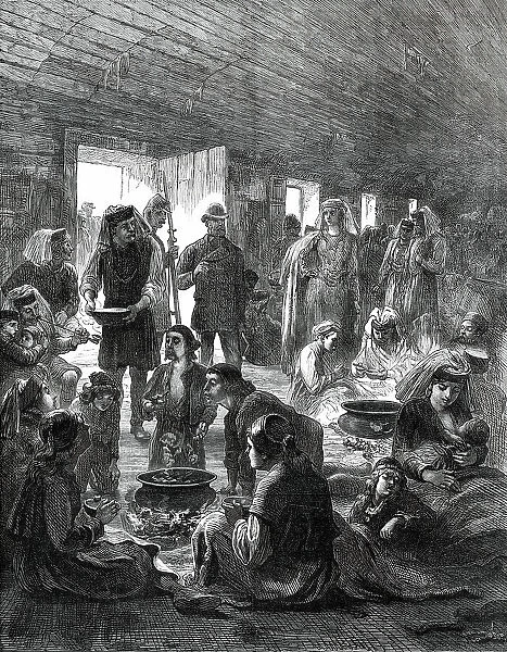 Herzegovinian Refugees at Ragusa, from a sketch by our special artist, 1876. Creator: Unknown