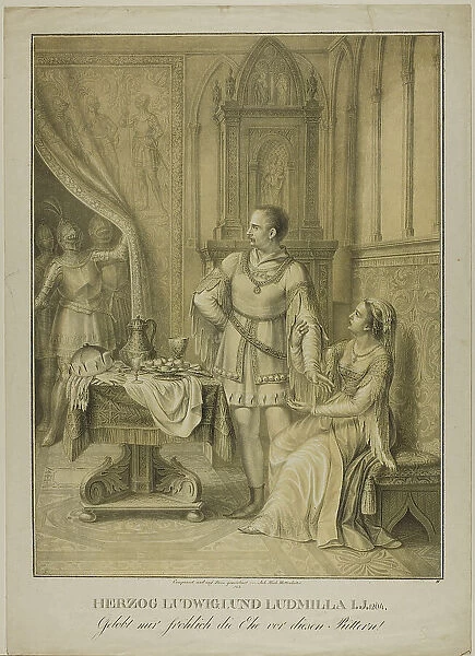 Herzog Ludwig I and Ludmilla, n.d. Creator: Johann Michael Mettenleiter