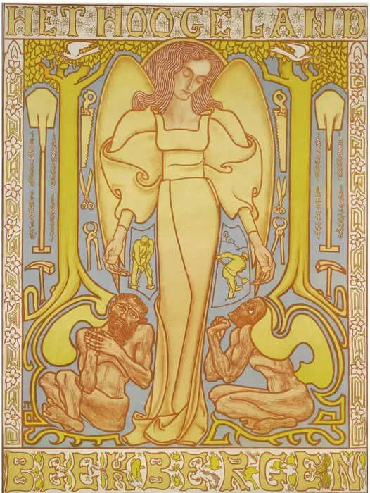 Framed Print : Het Hoogeland Beekbergen, 1896. Artist: Toorop, Jan (1858-1928) Framed Print : Het Hoogeland Beekbergen, 1896. Artist: Toorop, Jan (1858-1928)