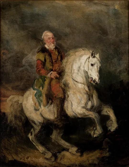 Framed Print : Hetman Stefan Czarniecki on Horseback, c1846. Creator: Piotr Michalowski Framed Print : Hetman Stefan Czarniecki on Horseback, c1846. Creator: Piotr Michalowski