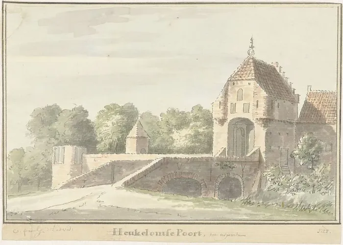 Framed Print : The Heukelomse Poort in Asperen, 1728. Creator: Cornelis Pronk Framed Print : The Heukelomse Poort in Asperen, 1728. Creator: Cornelis Pronk