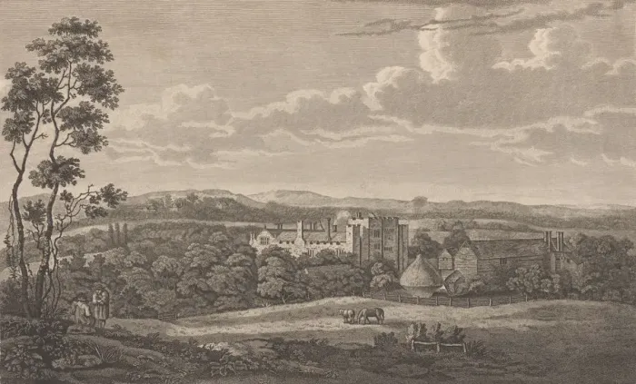 Framed Print : Hever Castle in the County of Kent, from Edward Hasted s, The History and Topographical Framed Print : Hever Castle in the County of Kent, from Edward Hasted s, The History and Topographical