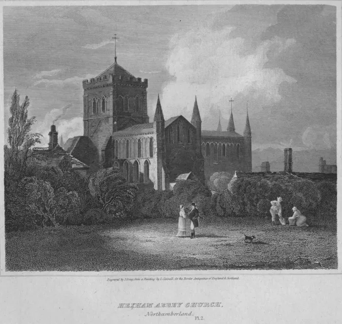 Framed Print : Hexham Abbey, Church, Northumberland, 1814. Artist: John Greig