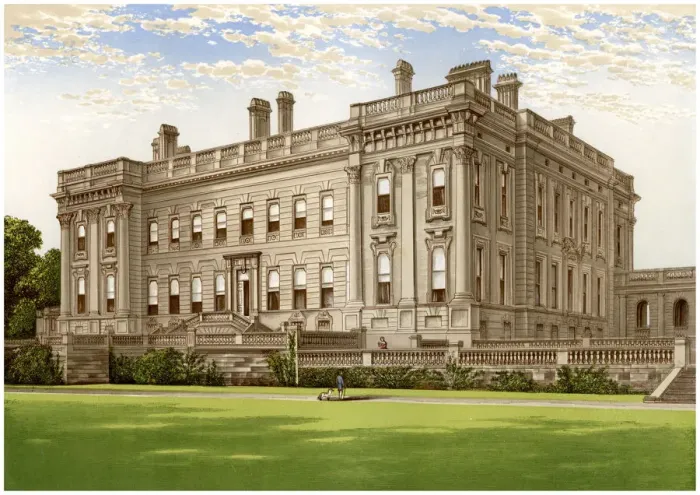 Framed Print : Heythrop, Oxfordshire, home of the Brassey family, c1880 Framed Print : Heythrop, Oxfordshire, home of the Brassey family, c1880