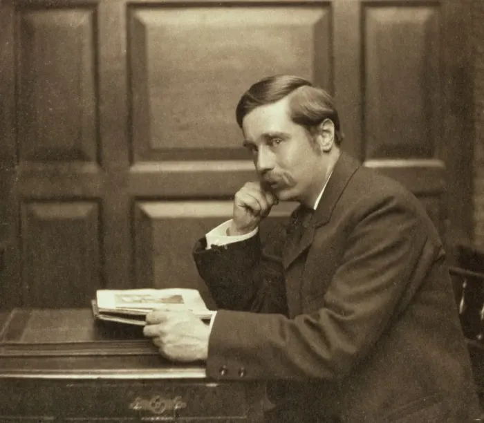 Framed Print : HG Wells, British author, 1903. Artist: Frederick Hollyer Framed Print : HG Wells, British author, 1903. Artist: Frederick Hollyer