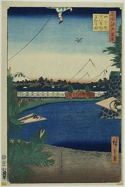 Hibiya and Soto-Sakurada from Yamashita-cho (Yamashita-cho Hibiya Soto-Sakurada), from the... 1857. Creator: Ando Hiroshige