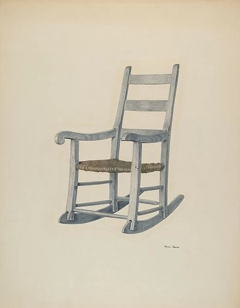 Hickory Rocking Chair, c. 1940. Creator: Pearl Davis