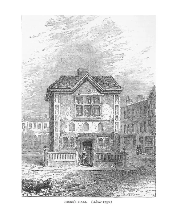 Framed Print : Hicks Hall, 1750. 1878 Framed Print : Hicks Hall, 1750. 1878